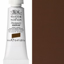 Winsor & Newton Designers Gouache 14ml Burnt Umber Winsor & Newton Designers Gouache 14ml Burnt Umber