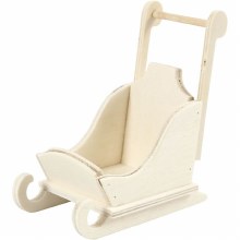 Wooden Sleigh - 8x5x9cm Wooden Sleigh - 8x5x9cm