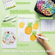 Additional picture of Ohuhu Honolulu B 72 Classic Colour - Dual Tipped Alcohol Markers