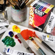 Additional picture of Golden Heavy Body Acrylic Essentials Set