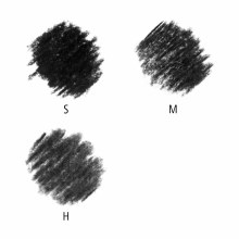 Additional picture of Mars Lumograph Charcoal Set of 3 + Paper Stump