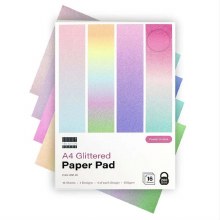 Additional picture of First Edition A4 Glittered Paper Pad Pastel Ombre