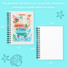 Additional picture of Ohuhu Bleedproof Double-Sided Marker Pad, Spiral Bound 5.5x8.5"