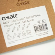 Additional picture of 6x6" GRADUATE SKETCHBOOK KRAFT