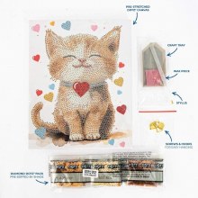 Additional picture of Diamond Dotz - Stretched Canvas 20x25cm - Darling Kitty