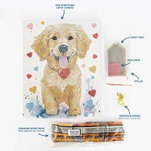 Additional picture of Diamond Dotz - Stretched Canvas 20x25cm - Puppy Love