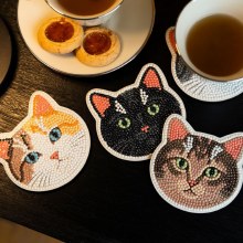 Additional picture of Diamond Dotz - Coasters 4 Pack - Cats