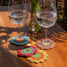Additional picture of Diamond Dotz - Coasters 4 Pack - Hippy Brights
