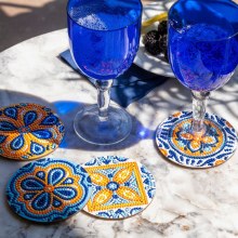 Additional picture of Diamond Dotz - Coasters 4 Pack - Portuguese Tiles