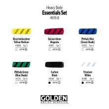 Additional picture of Golden Heavy Body Acrylic Essentials Set