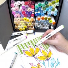 Additional picture of Kroma Alcohol Marker Set of 120 in Storage Bag