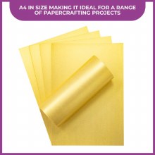 Additional picture of Crafter's Companion Peal Metallic A4 Card 10 Sheets - Pale Gold