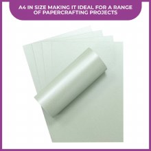 Additional picture of Crafter's Companion Peal Metallic A4 Card 10 Sheets - Silver