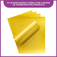 Additional picture of Crafter's Companion Peal Metallic A4 Card 10 Sheets - Solar Gold