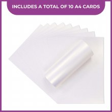 Additional picture of Crafter's Companion Peal A4 Card 10 Sheets - White with Hint of Gold