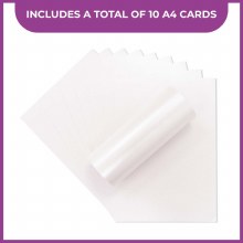 Additional picture of Crafter's Companion Peal A4 Card 10 Sheets - White with Hint of Silver