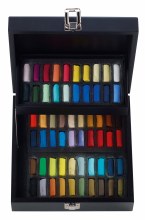 Additional picture of Sennelier Soft Pastels - Standard Set of 60 half-pastels in Black Wooden Box