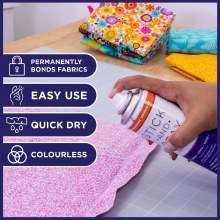 Additional picture of Crafters Companion Stick and Stay Adhesive For Fabric - Permanent