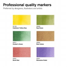 Additional picture of Winsor & Newton Promarker Watercolour Set of 6 Foliage Tones