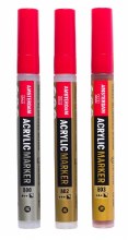 Additional picture of Amsterdam Acrylic Marker Metallic Set of 3
