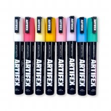 Additional picture of Artifex Acrylic Paint Markers Set of 8 Pastels 5-6mm