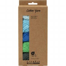 Additional picture of Cotton Yarn Blue/Green 5x20g