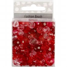 Additional picture of Crystal Bead Mix Red/Pink