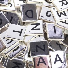 Additional picture of Dovecraft - Metallic Letter Tiles Silver 150
