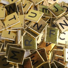 Additional picture of Dovecraft - Metallic Letter Tiles Gold 150