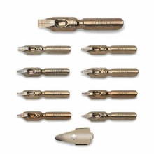 Additional picture of Manuscript Dip Pen Round Hand Nib & Pen Holder Set in Selection Box