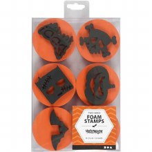Additional picture of Halloween Foam Stamps 6pc double sided