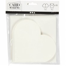 Additional picture of Heart-Shaped White Cards 10pk