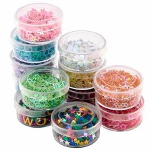 Additional picture of Icon Craft Box 12 Glitter Shapes