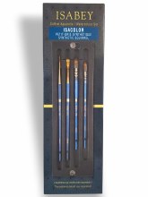 Additional picture of Isacolor Synthetic Squirrel Watercolor Brush Set of 4