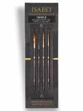 Additional picture of Isagold Synthetic Kolinsky Watercolor Brush Set of 4