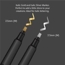 Additional picture of Manuscript Callicreative Metallic Markers - pack of 2 - Gold & Silver