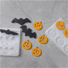 Additional picture of Mould Silicone - Bats & Pumpkins
