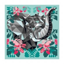 Additional picture of Paint by Numbers 30x30cm Elephant