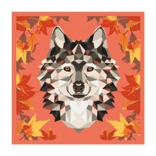 Additional picture of Paint by Numbers 30x30cm Wolf