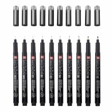 Additional picture of Sakura Pigma Micron Black Edition Set of 10 + Free Pen Case