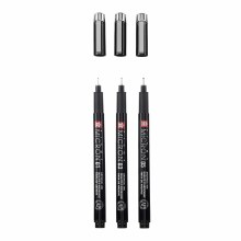 Additional picture of Sakura Pigma Micron Black Edition Set of 3 + Free Pen Case