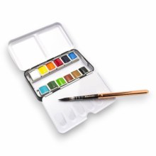 Additional picture of Sennelier L'Aquarelle Barnaba Salvador 12 Half-Pan Travel Set