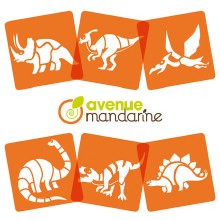 Additional picture of Stencils - Set of 6 Dinosaur