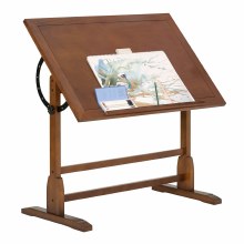 Additional picture of Studio Designs Vintage Drafting Table - Rustic Oak