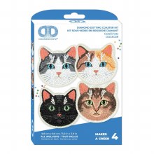 Additional picture of Diamond Dotz - Coasters 4 Pack - Cats