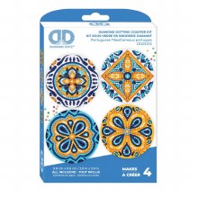 Additional picture of Diamond Dotz - Coasters 4 Pack - Portuguese Tiles
