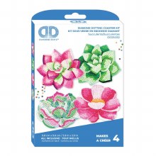 Additional picture of Diamond Dotz - Coasters 4 Pack - Succulents