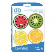 Additional picture of Diamond Dotz - Coasters 4 Pack - Tutti Frutti