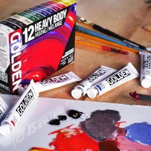 Additional picture of Golden Heavy Body 12 Acrylic Mixing Set
