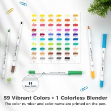 Additional picture of Ohuhu Pupe 60 Waterbased Markers - Dual Tipped